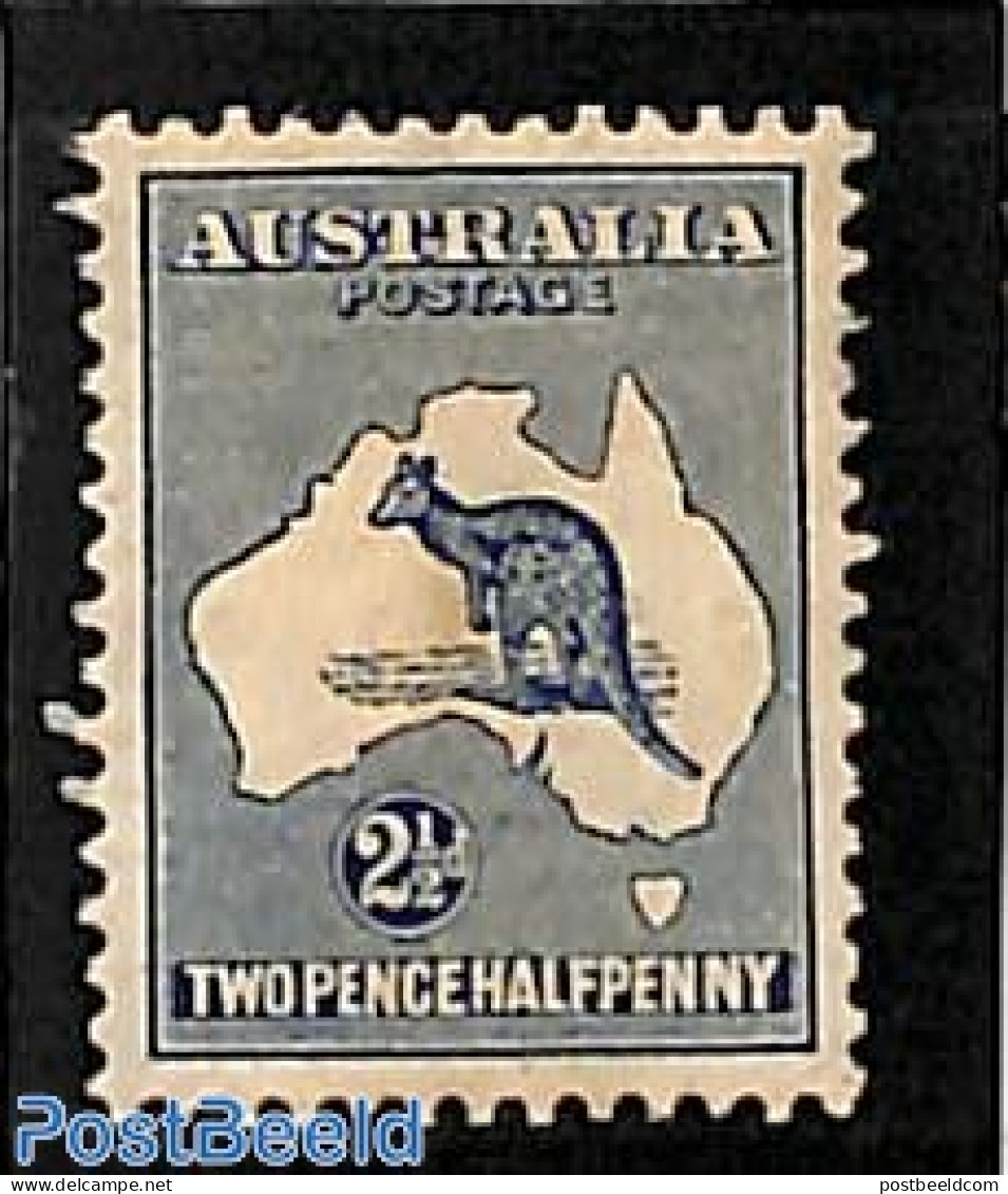 Australia 1913 2.5p, WM2, Stamp Out Of Set, Unused (hinged), Nature - Various - Animals (others & Mixed) - Maps - Nuevos