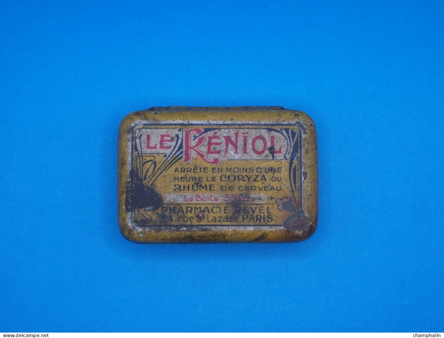 Boîte En Métal Ancienne - Le Réniol - Pharmacie Revel à Paris (75) - Cajas