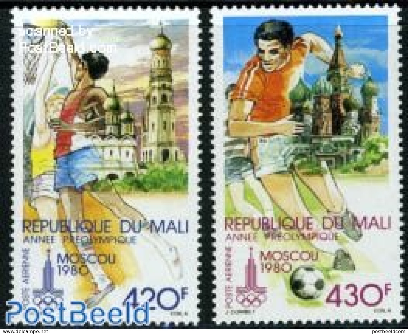 Mali 1979 Preolympic Year 2v, Mint NH, Sport - Basketball - Football - Olympic Games - Baloncesto