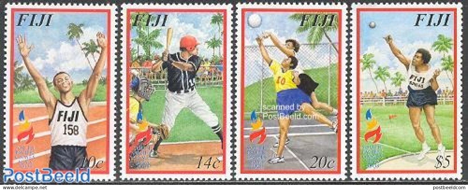 Fiji 2003 South Pacific Games 4v, Mint NH, Sport - Athletics - Baseball - Handball - Sport (other And Mixed) - Athletics