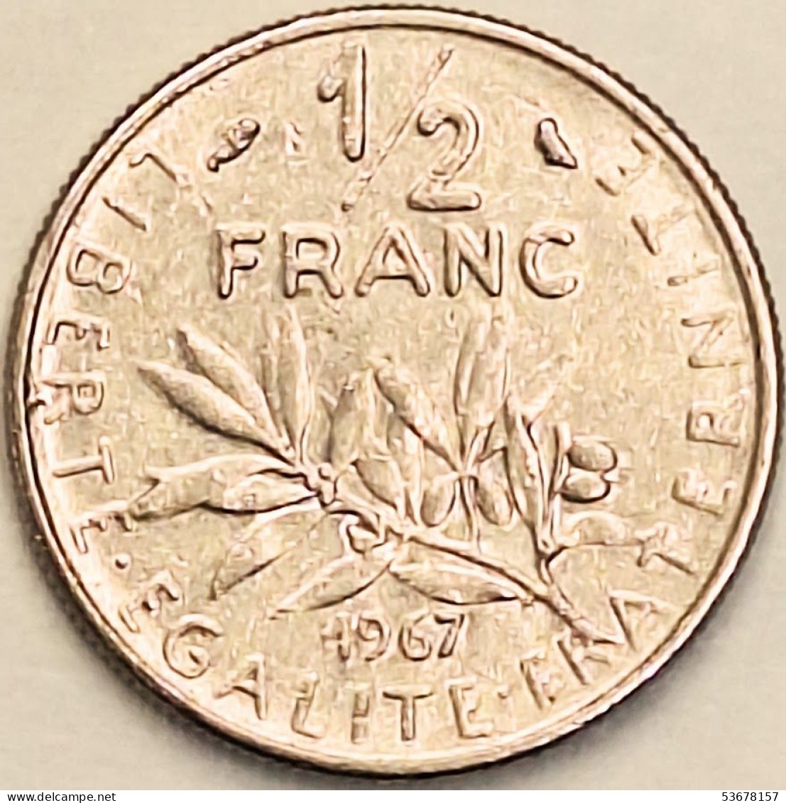 France - 1/2 Franc 1967, KM# 931.1 (#4286) - 1/2 Franc