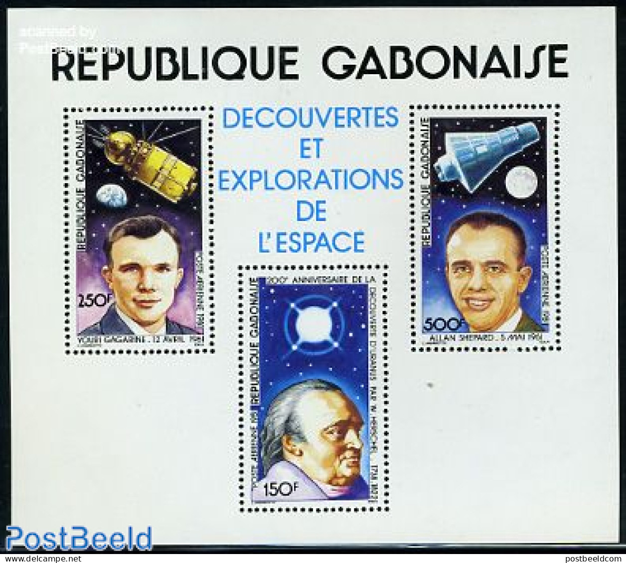 Gabon 1981 Space History S/s, Mint NH, Science - Transport - Astronomy - Space Exploration - Neufs