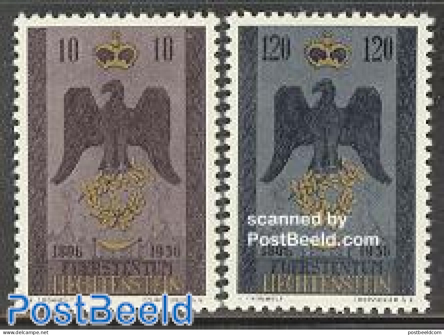 Liechtenstein 1956 Souvereinty 2v, Unused (hinged), History - Coat Of Arms - Unused Stamps