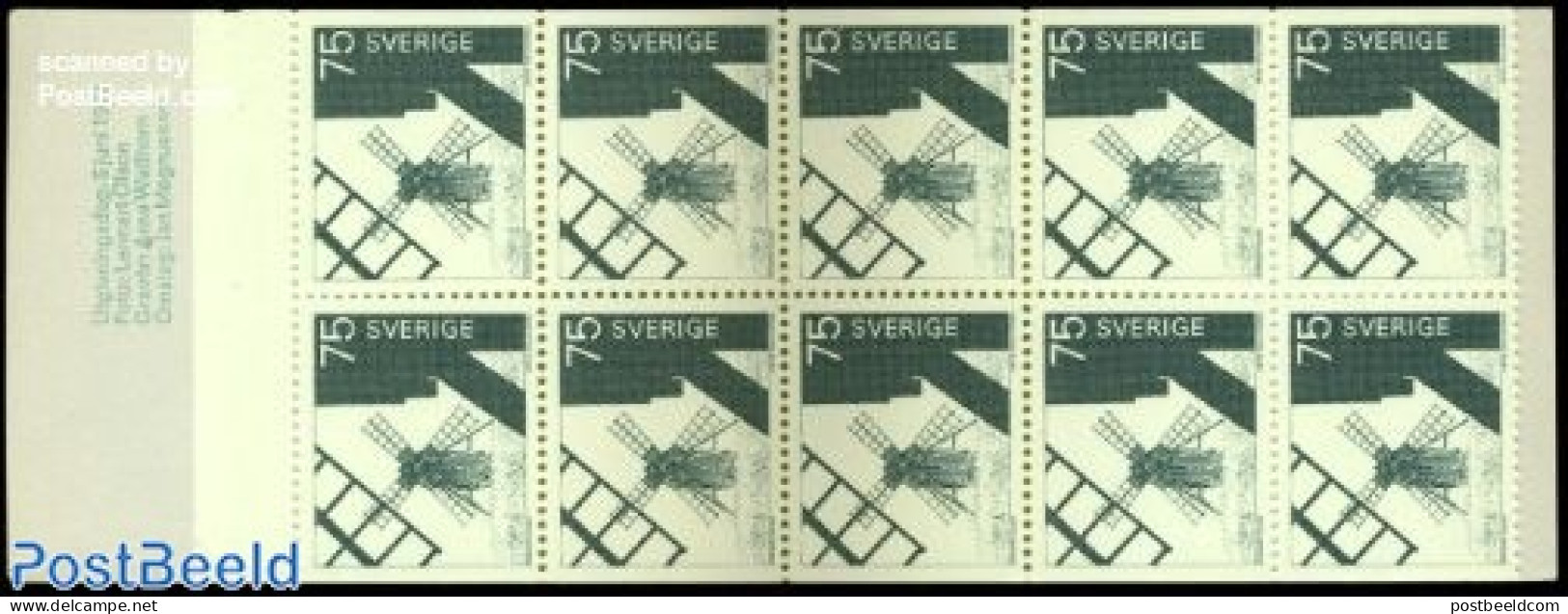 Sweden 1972 Windmills Booklet, Mint NH, Various - Stamp Booklets - Mills (Wind & Water) - Nuevos