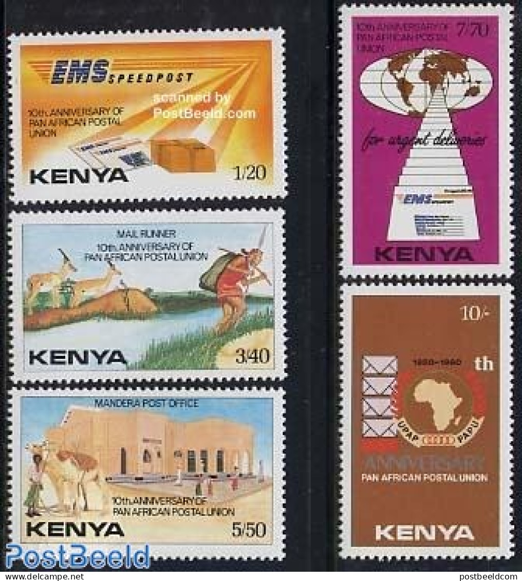 Kenia 1990 Postal Union 5v, Mint NH, Post - Posta