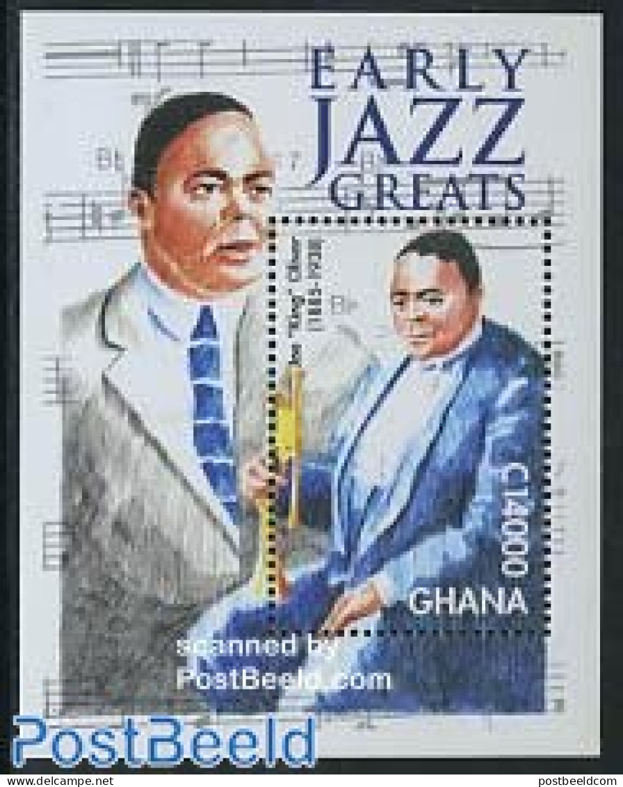 Ghana 2001 Joe Oliver S/s, Mint NH, Performance Art - Jazz Music - Music - Musik