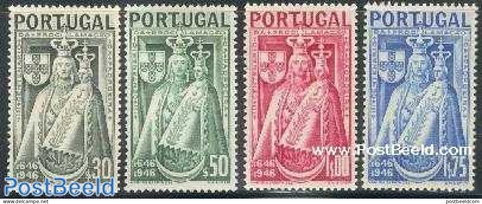 Portugal 1946 Holy Mother Proclamation 4v, Mint NH, Religion - Religion - Ongebruikt