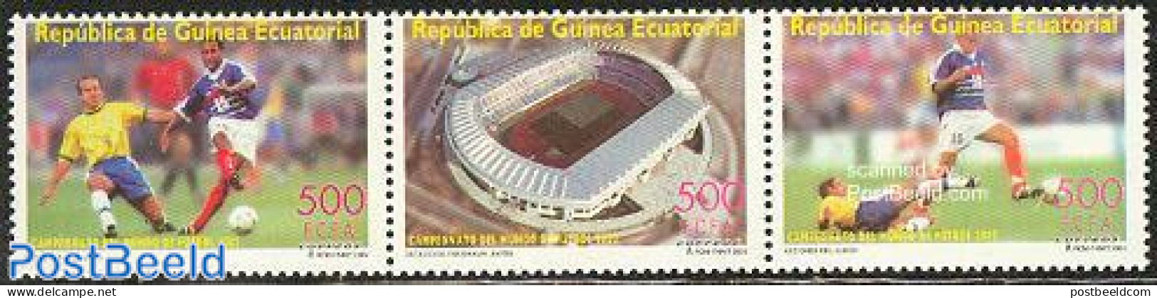 Equatorial Guinea 2003 World Cup Football 3v [::], Mint NH, Sport - Football - Guinée Equatoriale