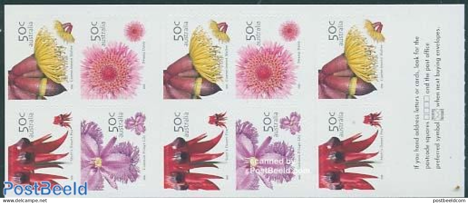 Australia 2005 Wild Flowers Booklet Of 10 Stamps, Mint NH, Nature - Flowers & Plants - Stamp Booklets - Neufs