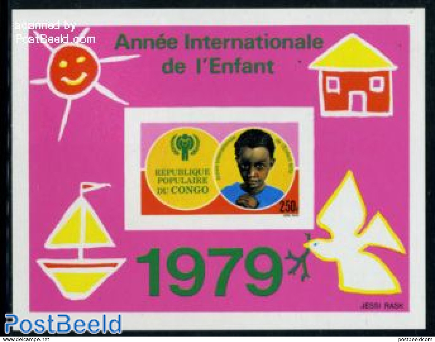 Congo Republic 1979 Int. Year Of The Child S/s Imperforated, Mint NH, Various - Year Of The Child 1979 - Sonstige & Ohne Zuordnung
