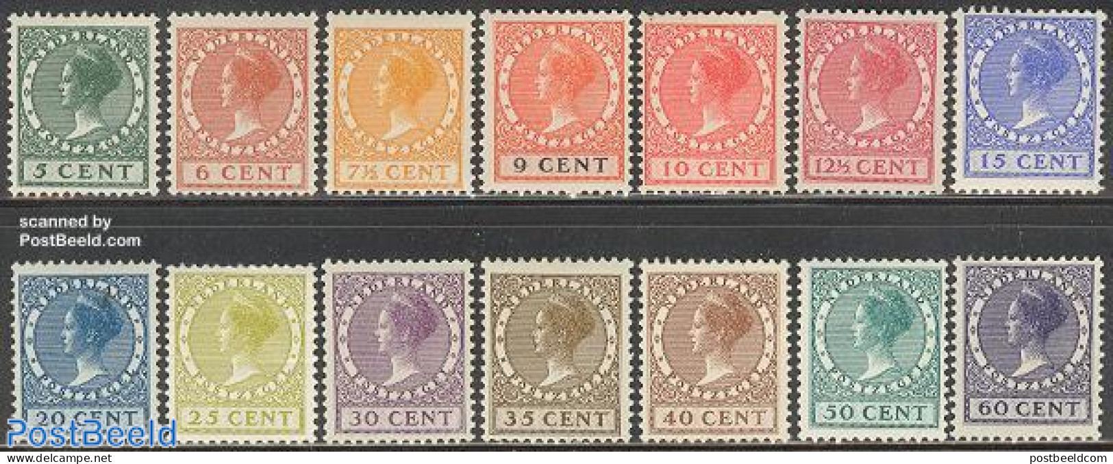 Netherlands 1924 Definitives Without WM 14v, Unused (hinged) - Nuevos
