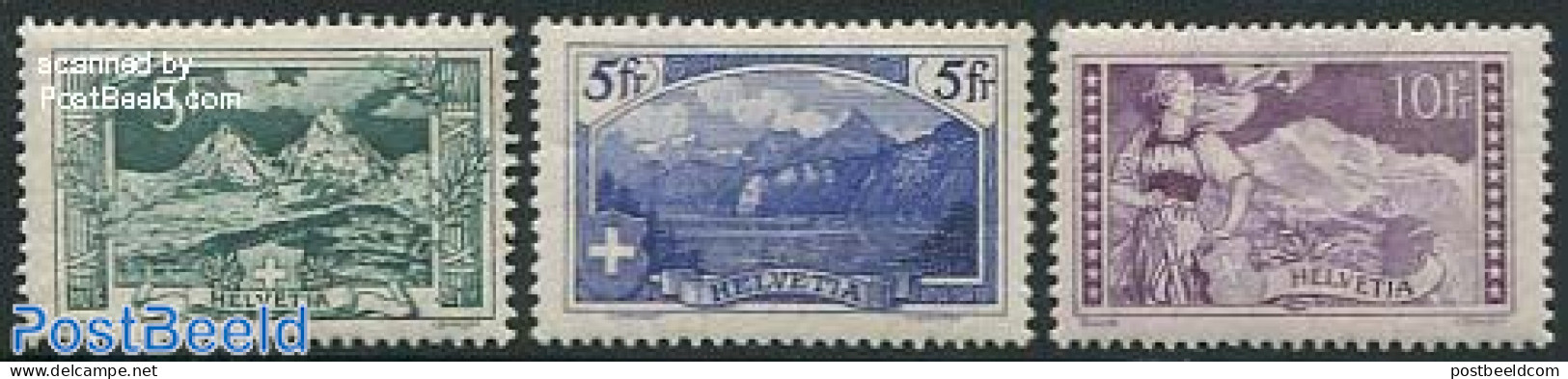 Switzerland 1914 Definitives 3v, Unused (hinged) - Ongebruikt