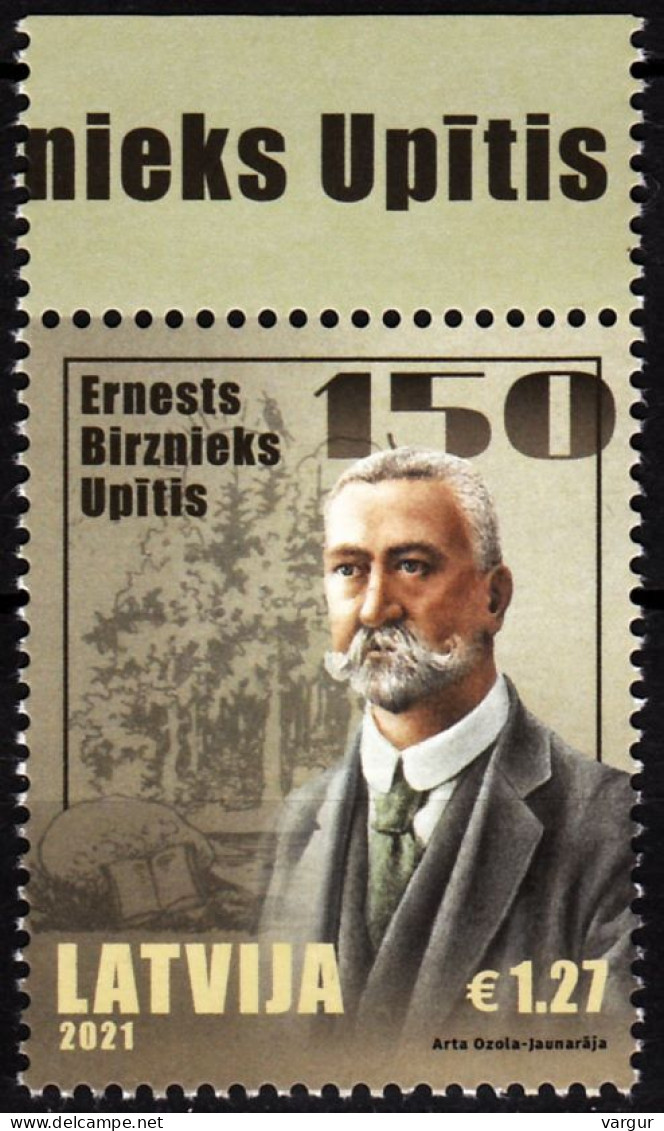 LATVIA 2021-05 ART: Literature. Birznieks-Upitis - 150, Writer, MNH - Writers