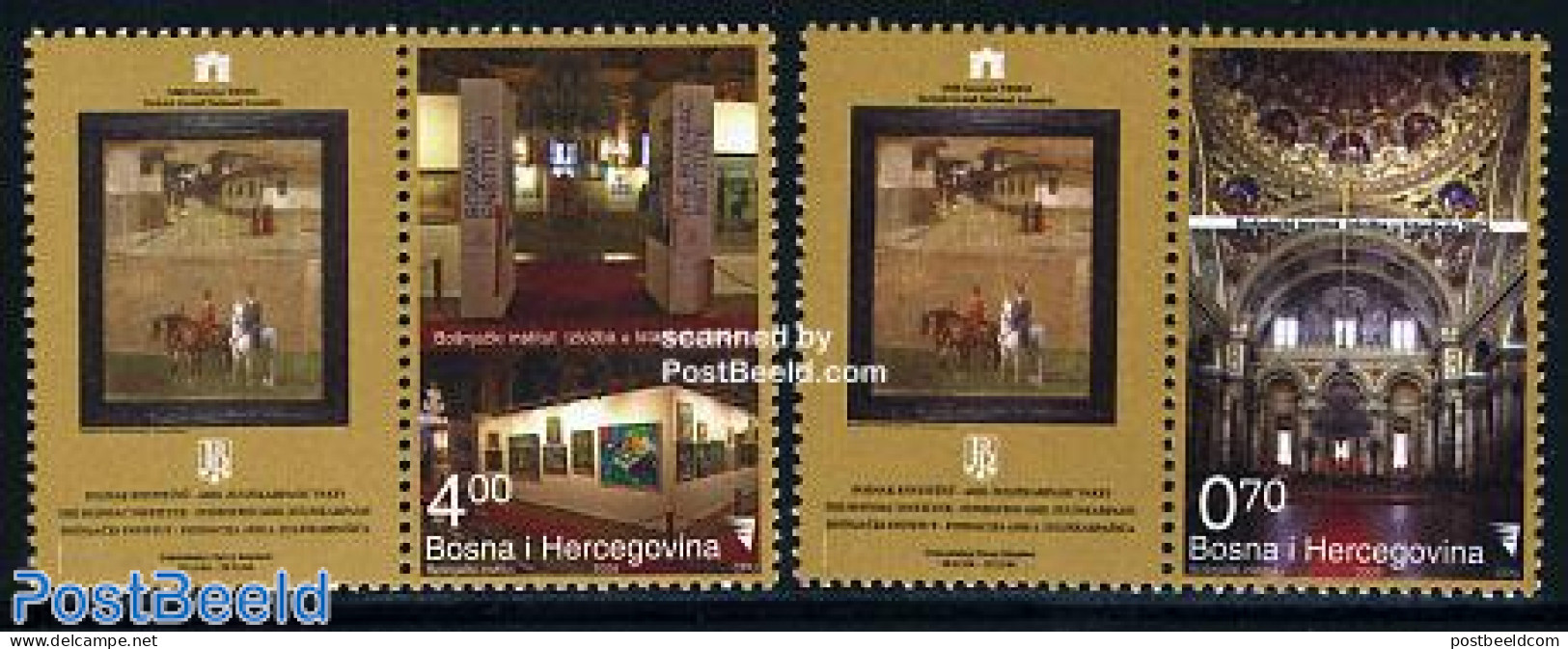 Bosnia Herzegovina 2005 Istanbul 2v+tabs, Mint NH, Nature - Horses - Art - Architecture - Museums - Museos