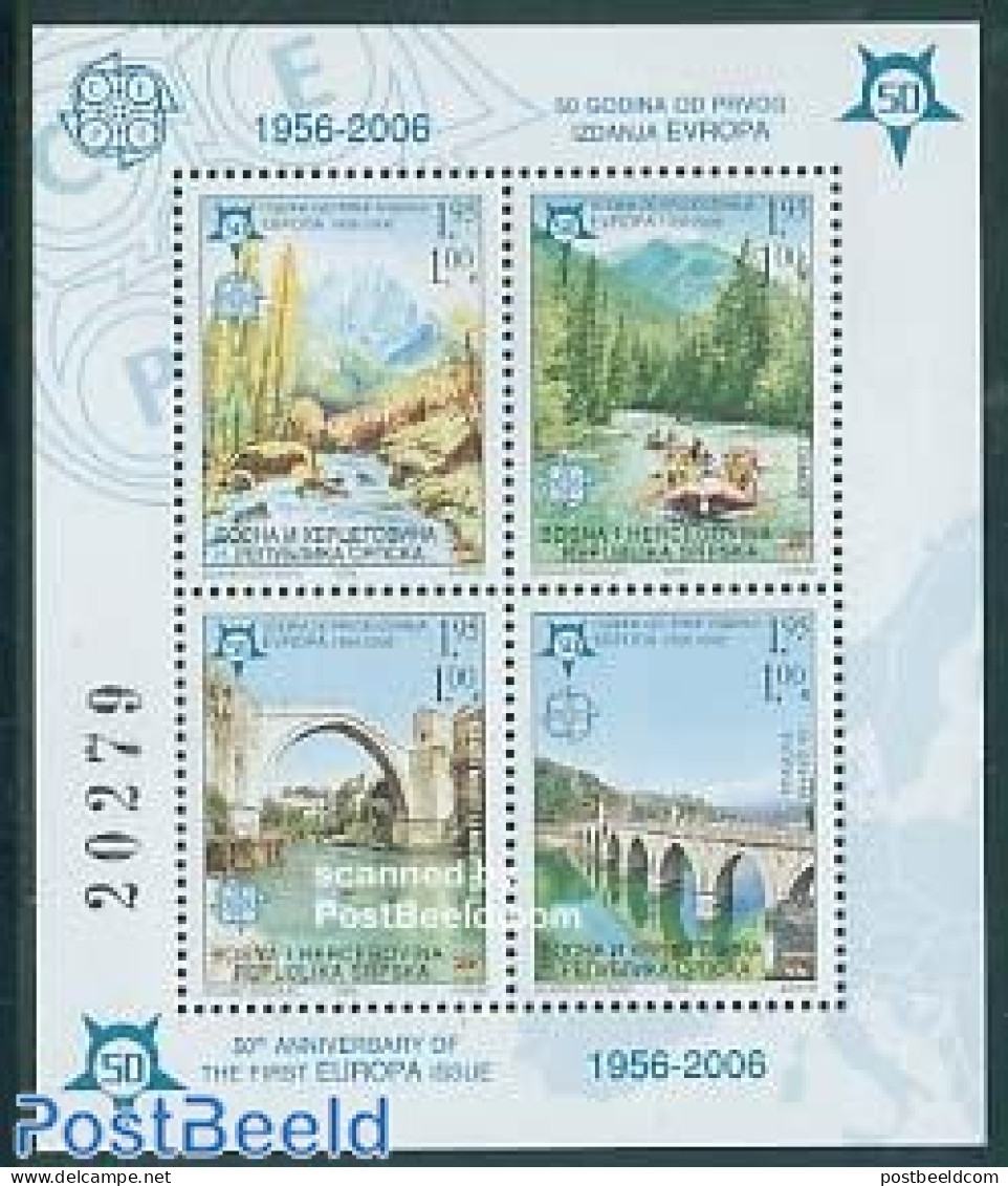 Bosnia Herzegovina - Serbian Adm. 2005 50 Years Europa Stamps S/s, Mint NH, History - Transport - Various - Europa Han.. - Ideas Europeas