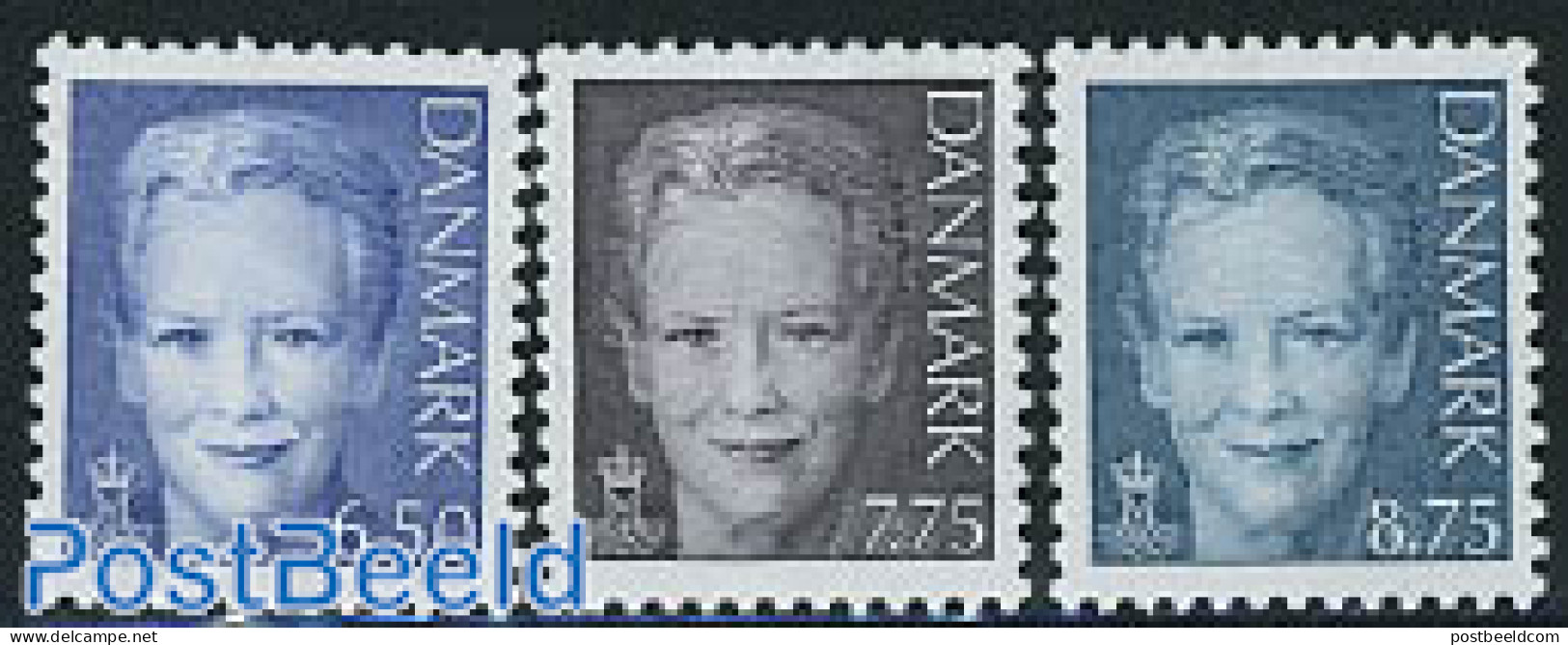 Denmark 2008 Definitives, Queen 3v, Mint NH - Ongebruikt