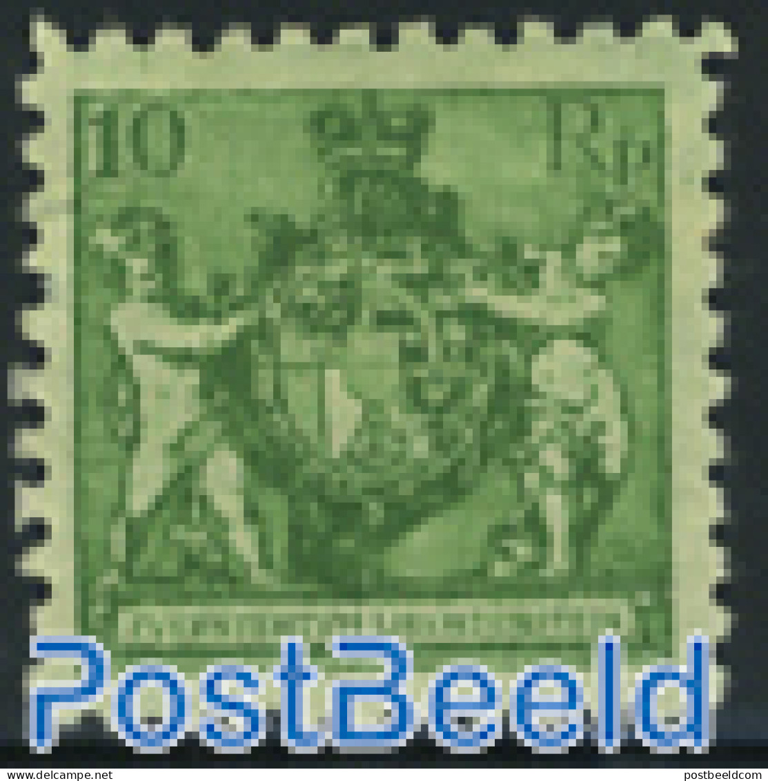 Liechtenstein 1921 10Rp, Perf. 9.5, Stamp Out Of Set, Mint NH, History - Coat Of Arms - Ongebruikt