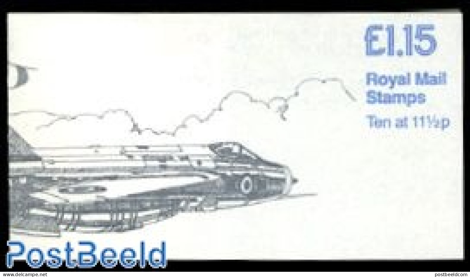 Great Britain 1981 Definitives Booklet, Lightning Vulcan, Selv. Left, Mint NH, Transport - Stamp Booklets - Aircraft &.. - Unused Stamps