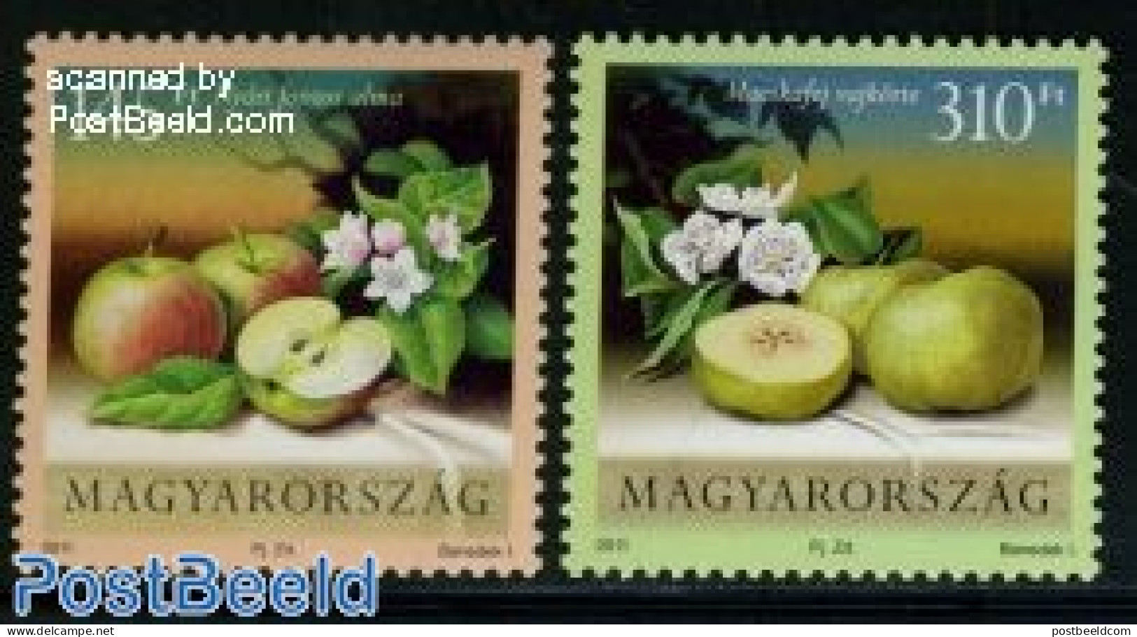 Hungary 2011 Apples 2v, Mint NH, Nature - Fruit - Ongebruikt