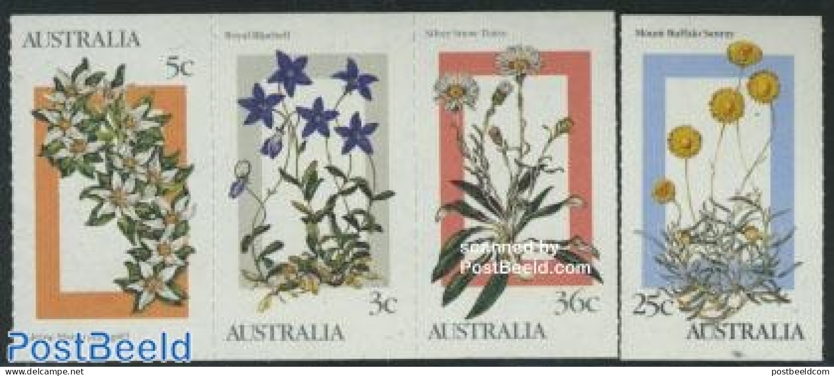 Australia 1986 Flowers 4v From Booklets, Mint NH, Nature - Flowers & Plants - Unused Stamps