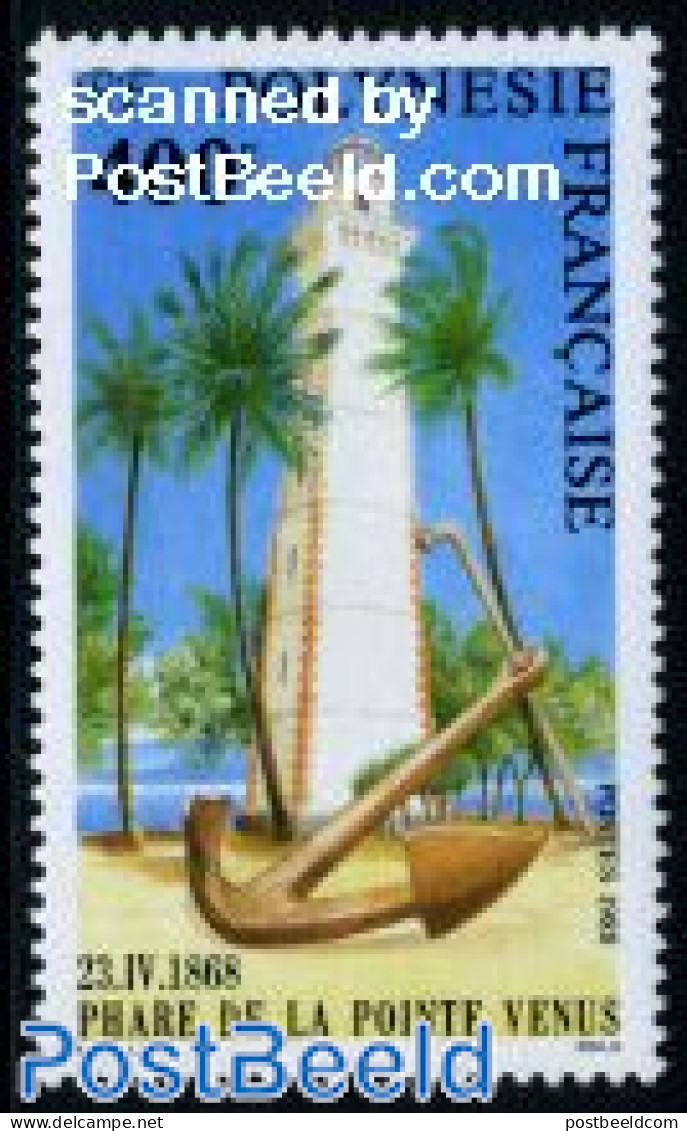 French Polynesia 1988 Cap Venus Lighthouse 1v, Mint NH, Various - Lighthouses & Safety At Sea - Ongebruikt