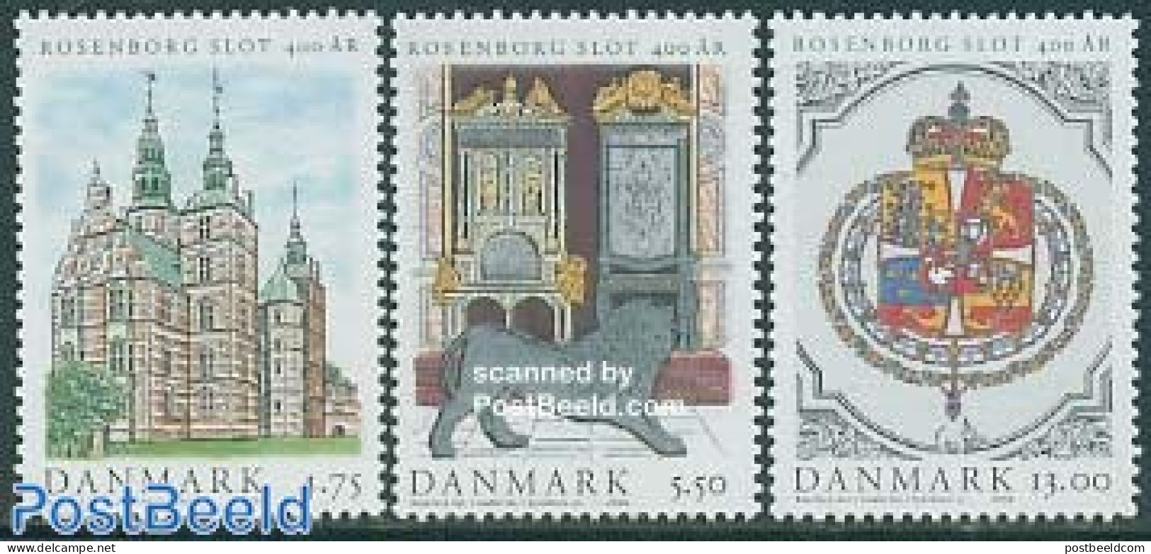 Denmark 2006 Rosenborg Castle 3v, Mint NH, History - Coat Of Arms - Art - Castles & Fortifications - Nuovi