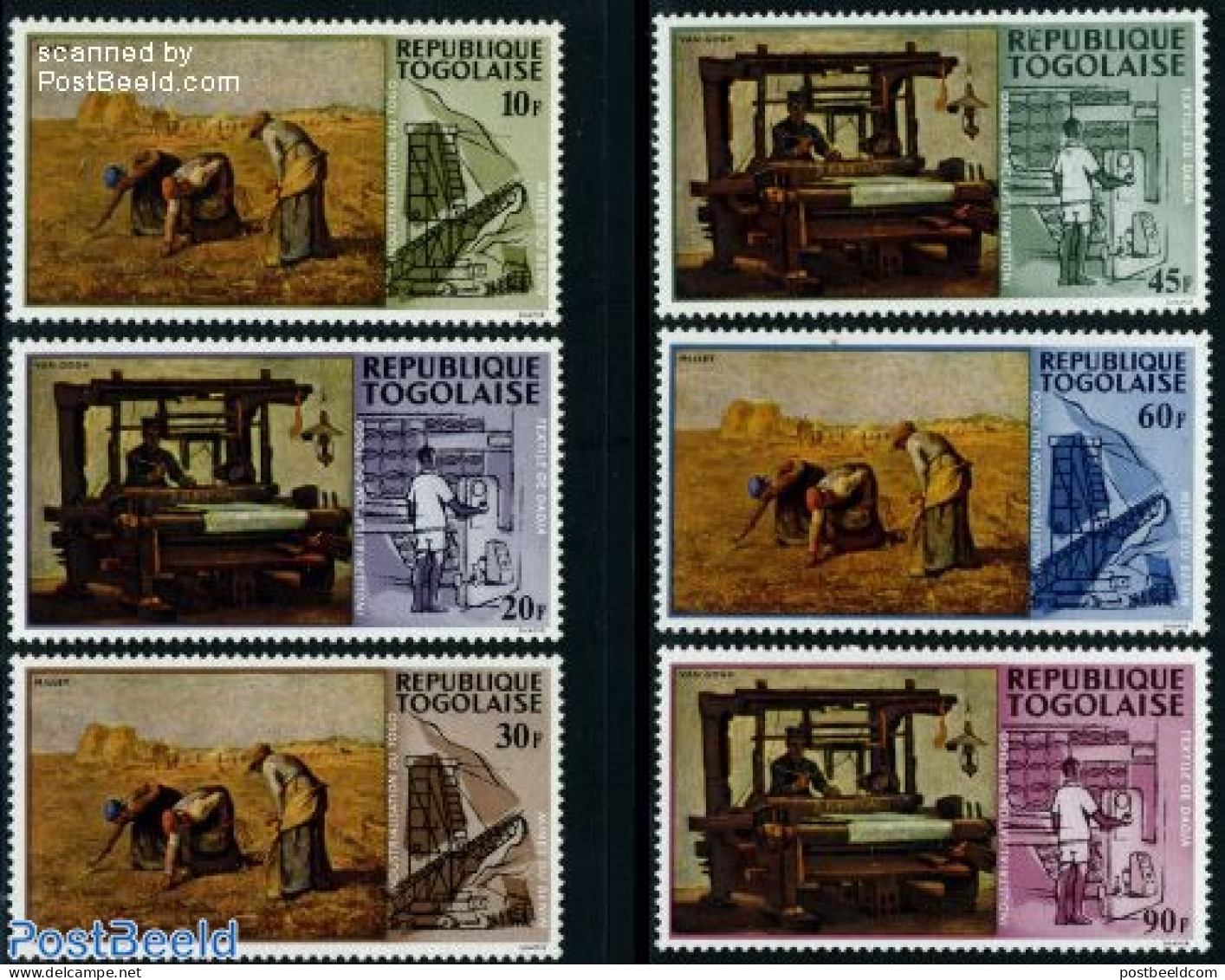 Togo 1968 Industrialisation 6v, Mint NH, Science - Various - Mining - Industry - Textiles - Art - Vincent Van Gogh - Fábricas Y Industrias