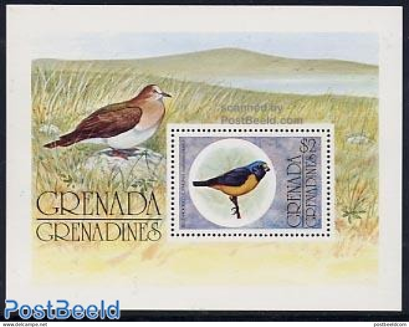 Grenada Grenadines 1976 Birds S/s, Mint NH, Nature - Birds - Grenada (1974-...)