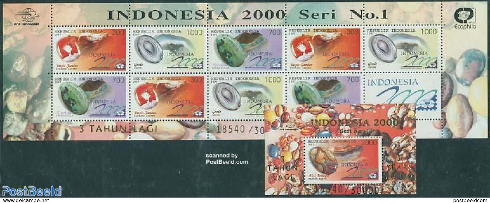 Indonesia 1997 3 Tahun Lagi 2 S/s, Mint NH, History - Geology - Indonesië