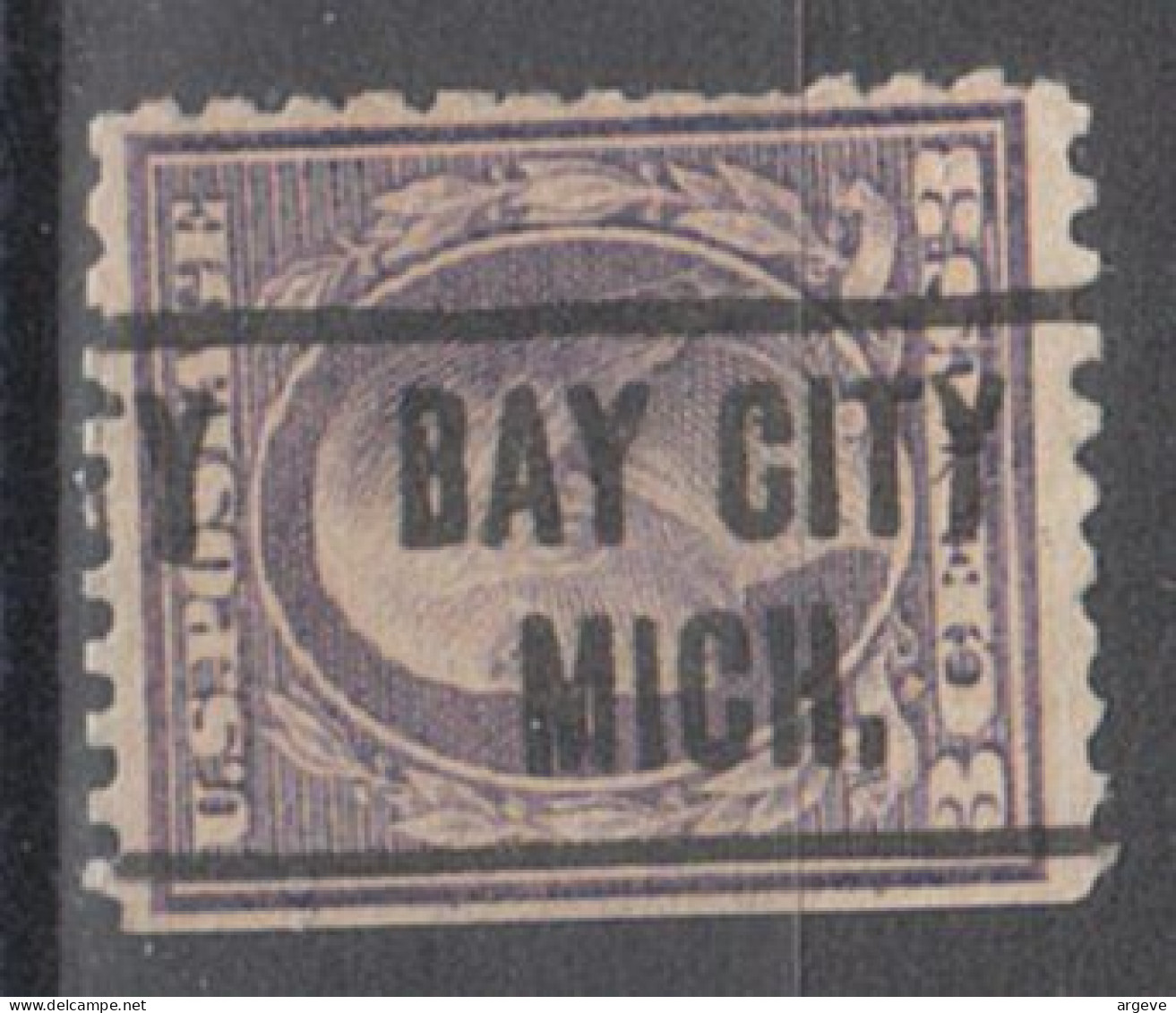 USA Precancel Vorausentwertungen Preo Locals Michigan, Bay City 1917-L-4 HS, Perf. Not Perfect - Vorausentwertungen