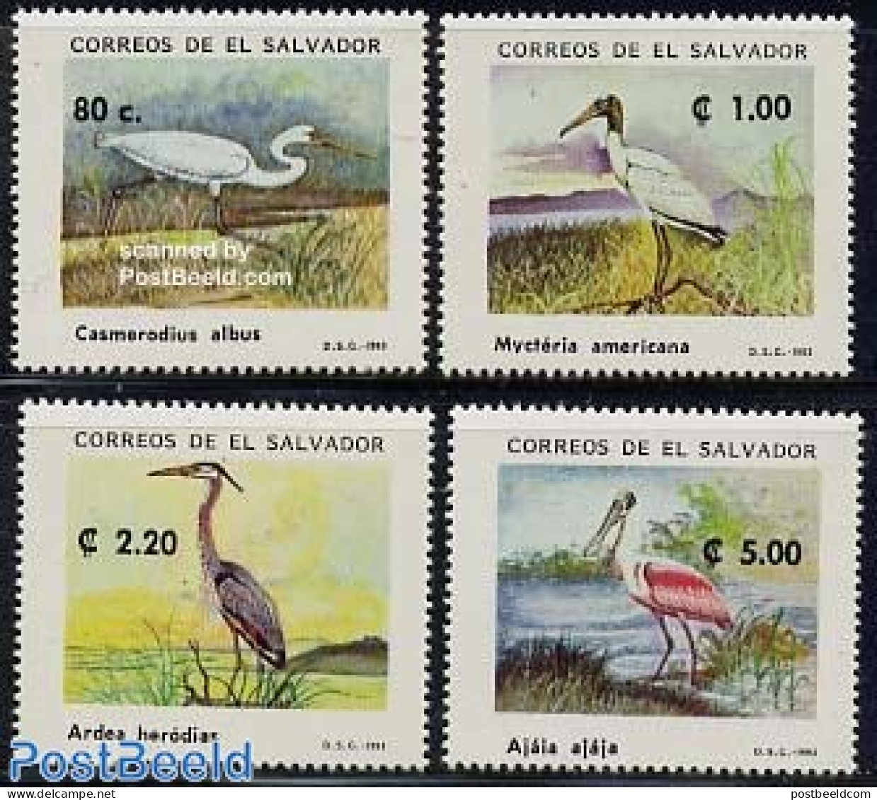 El Salvador 1993 Waterbirds 4v, Mint NH, Nature - Birds - El Salvador