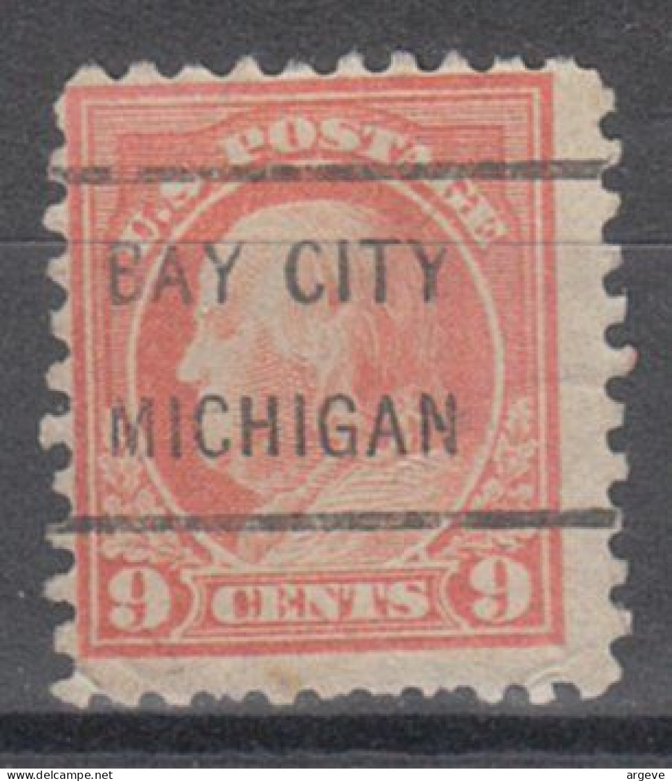 USA Precancel Vorausentwertungen Preo Locals Michigan, Bay City 1914-L-5 E, Perf. Not Perfect - Vorausentwertungen