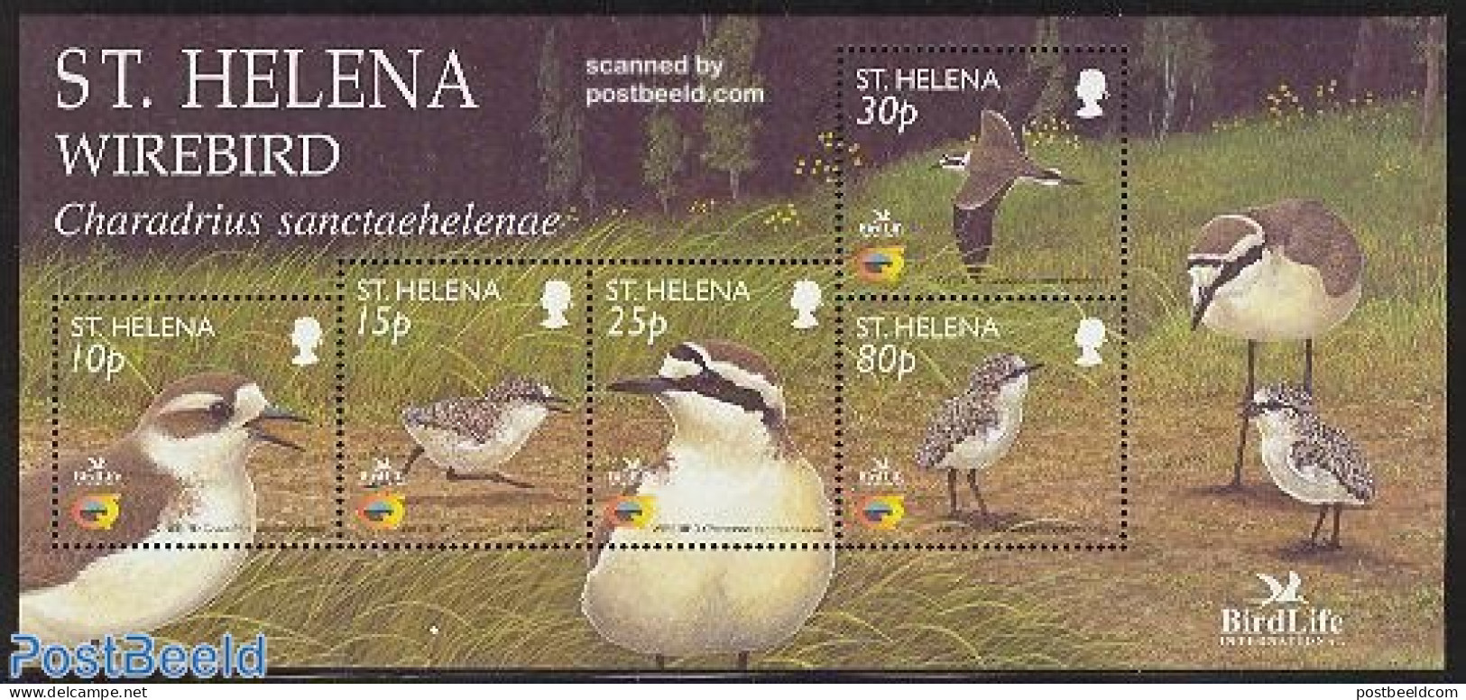 Saint Helena 2002 Bird Life S/s, Mint NH, Nature - Bird Life Org. - Birds - Sainte-Hélène