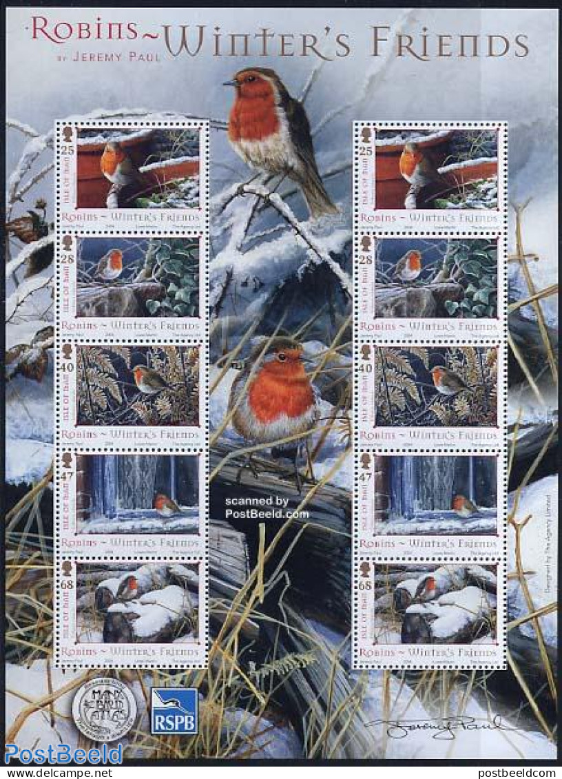 Isle Of Man 2004 Christmas S/s, Mint NH, Nature - Religion - Birds - Christmas - Christmas