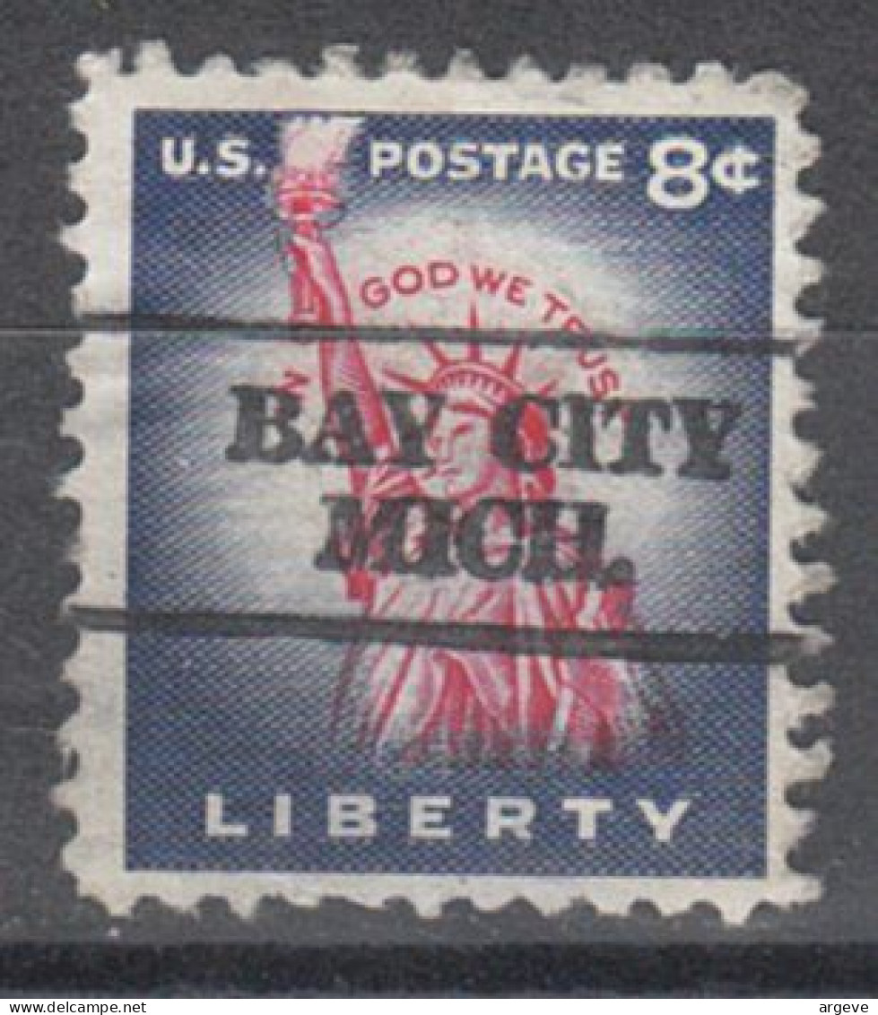USA Precancel Vorausentwertungen Preo Locals Michigan, Bay City L-6 HS, Stamp Thin - Precancels