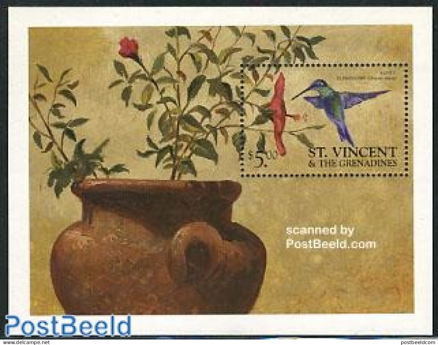 Saint Vincent 1999 Hummingbird S/s, Mint NH, Nature - Birds - Hummingbirds - St.Vincent (1979-...)