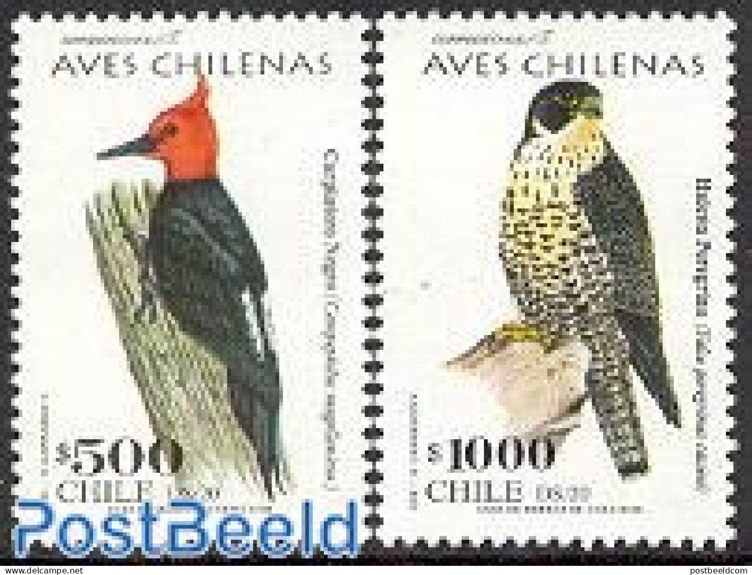 Chile 2003 Birds 2v, Mint NH, Nature - Birds - Birds Of Prey - Cile