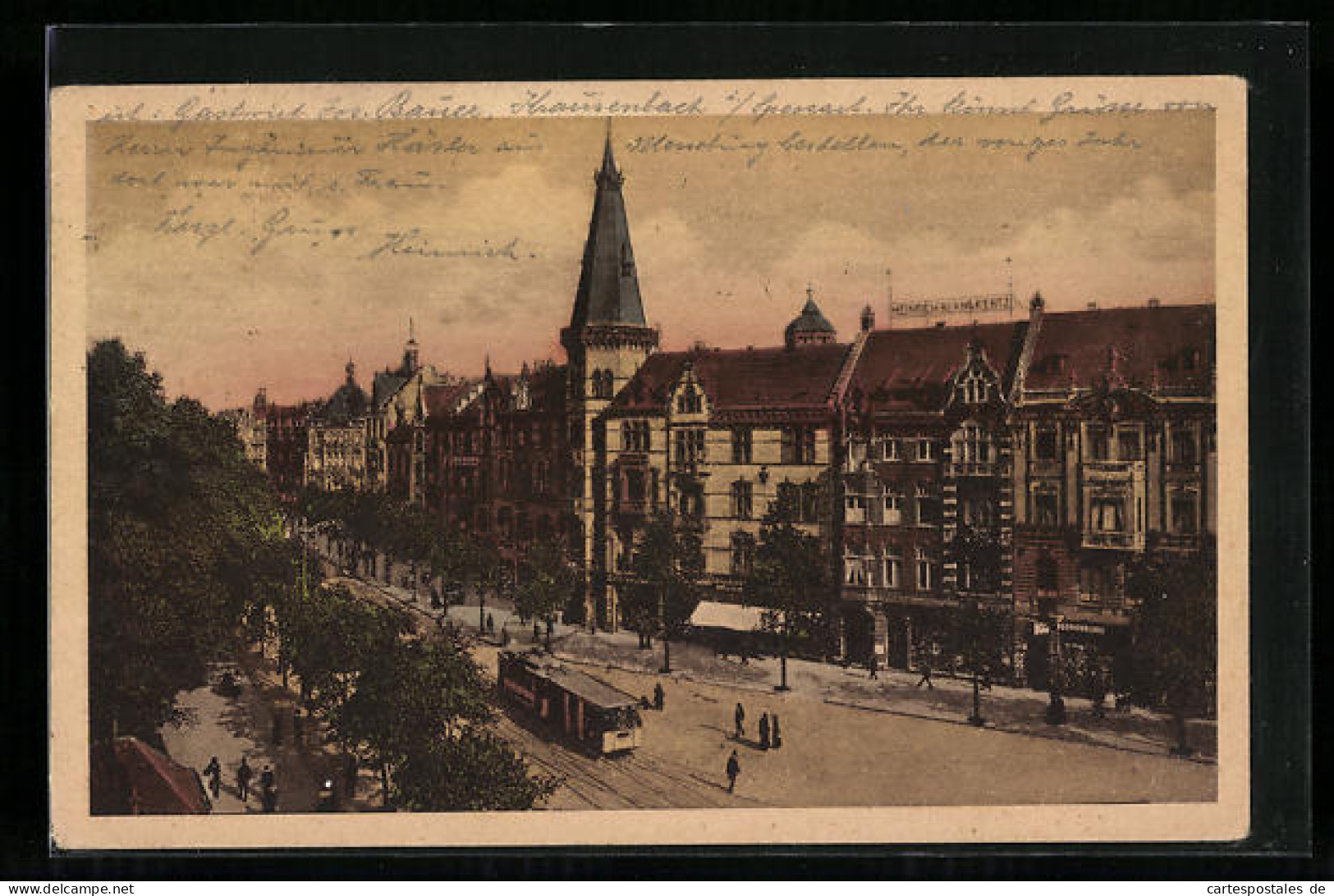 AK Düsseldorf, Strassenbahn Am Graf-Adolf-Platz  - Tramways