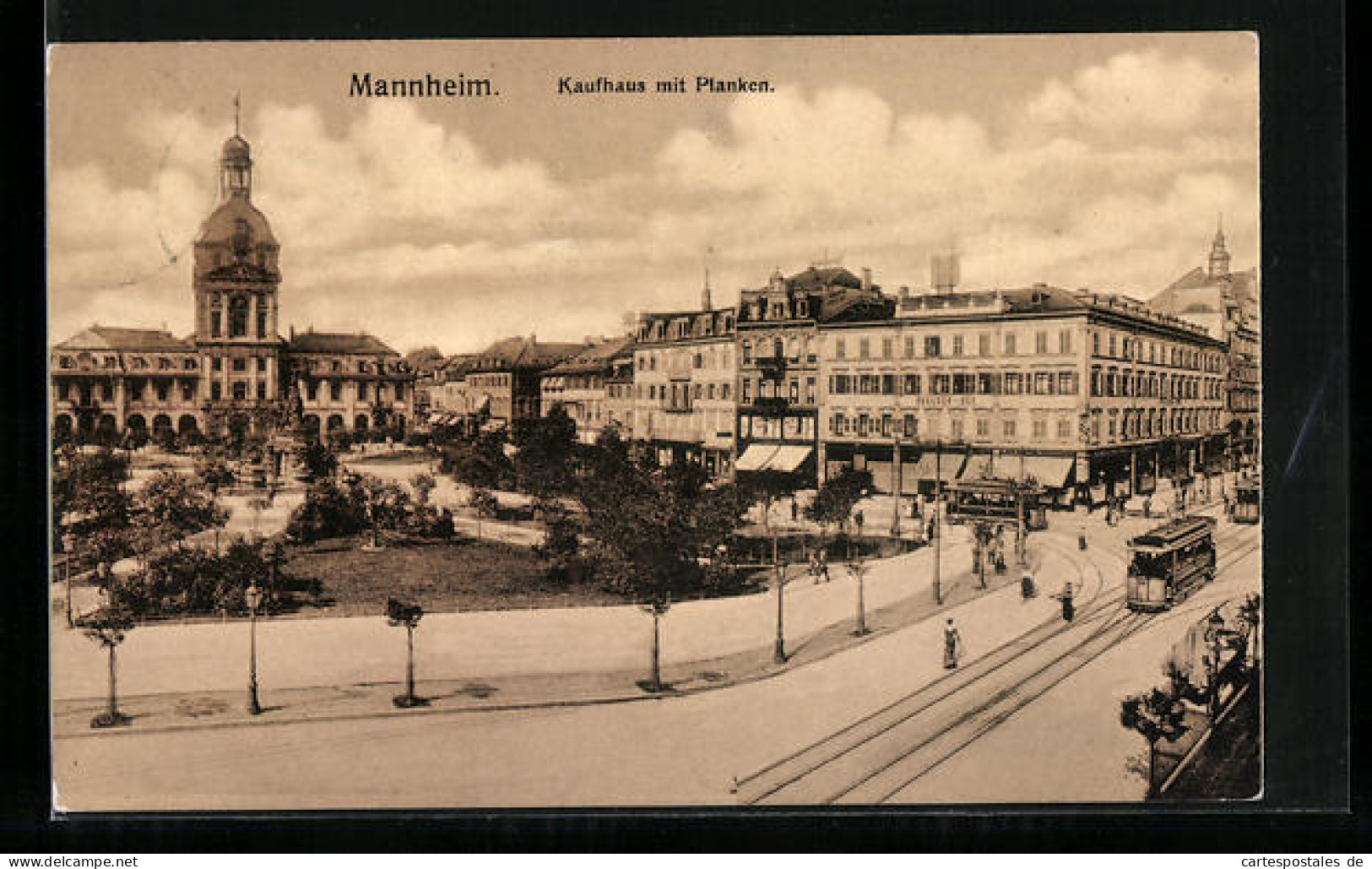 AK Mannheim, Kaufhaus Mit Planken, Strassenbahn  - Tram