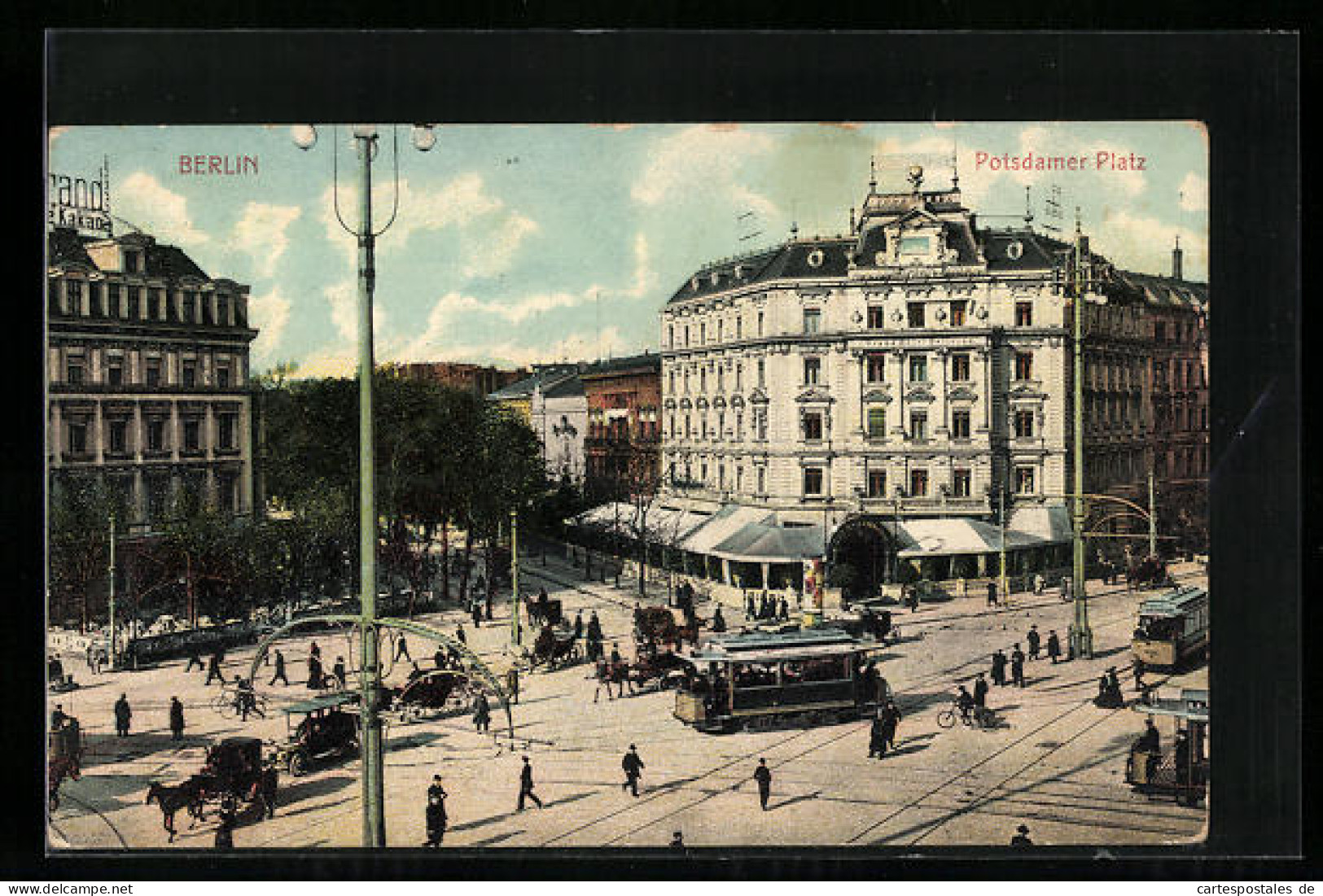 AK Berlin, Potsdamer Platz Mit Strassenbahn  - Tram