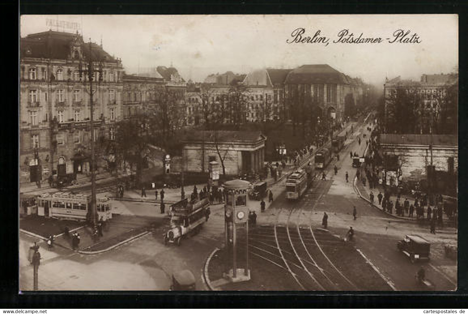 AK Berlin, Potsdamer Platz Mit Strassenbahn  - Tramways