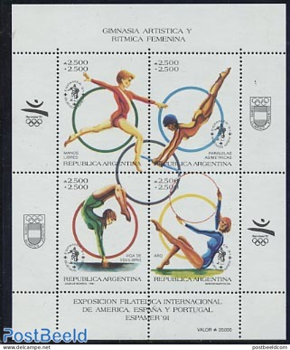 Argentina 1991 Espamer, Gymnastics S/s, Mint NH, Sport - Gymnastics - Sport (other And Mixed) - Ungebraucht