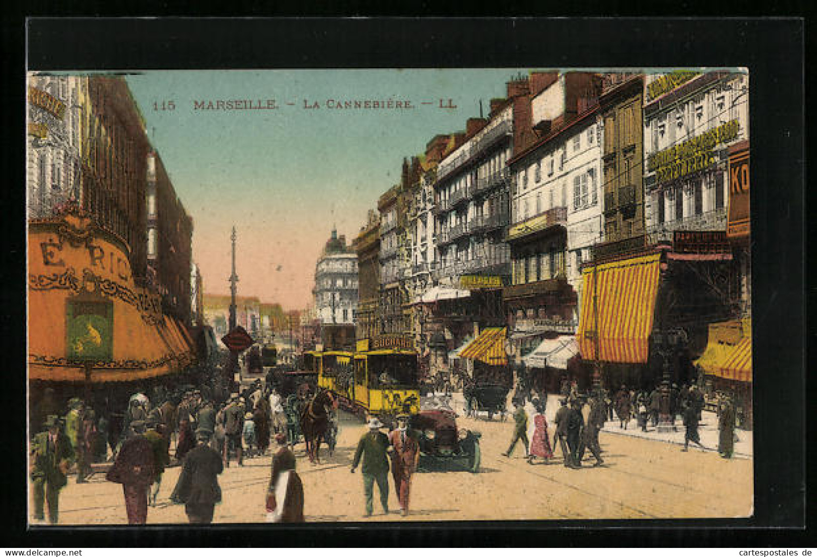 AK Marseille, La Cannebière, Tramway  - Tram