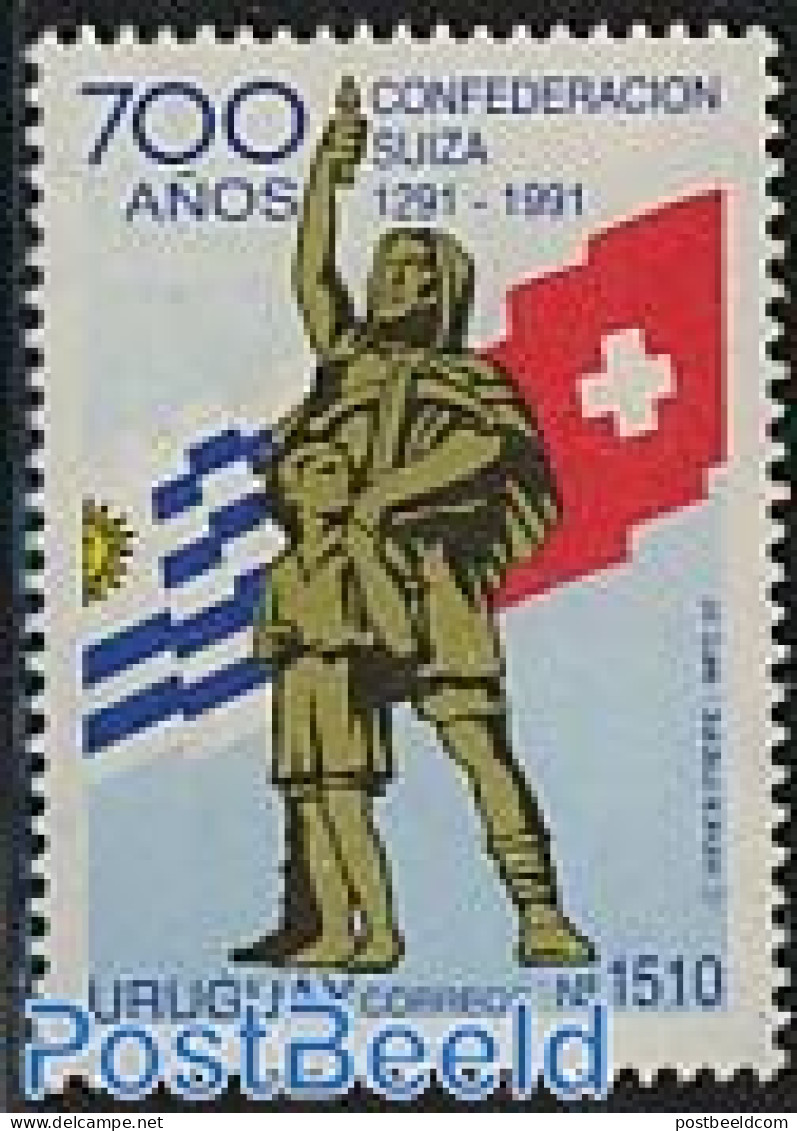 Uruguay 1991 Swiss Association 1v, Mint NH, History - Flags - Uruguay