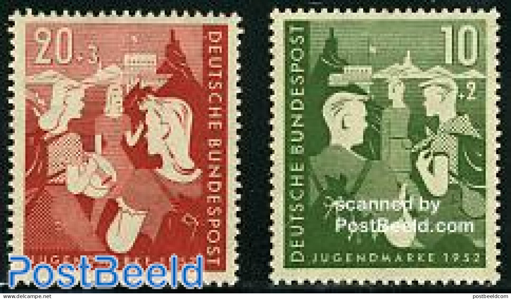 Germany, Federal Republic 1952 Youth 2v, Mint NH - Unused Stamps