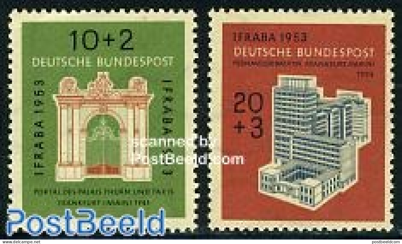 Germany, Federal Republic 1953 IFRABRA Stamp Exposition 2v, Mint NH, Philately - Art - Modern Architecture - Ungebraucht