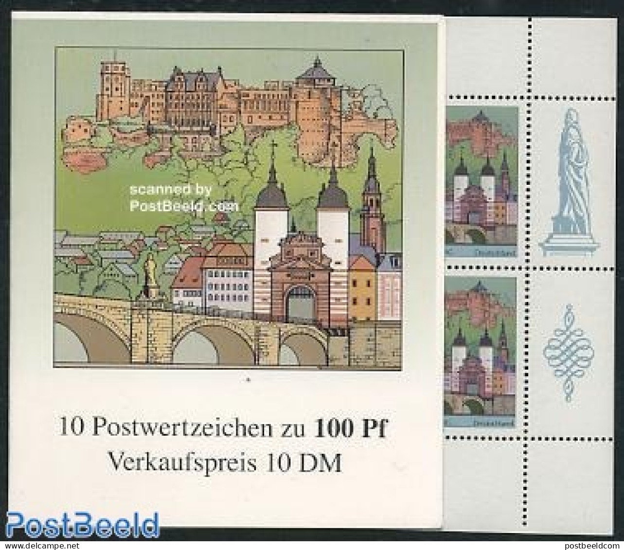 Germany, Federal Republic 1996 Heidelberg Booklet, Mint NH, Stamp Booklets - Art - Bridges And Tunnels - Neufs