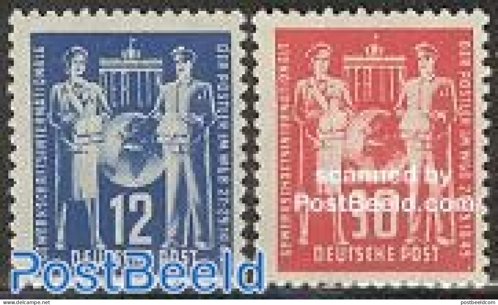 Germany, DDR 1949 Postal Labour Organisation 2v, Mint NH, Post - Ungebraucht