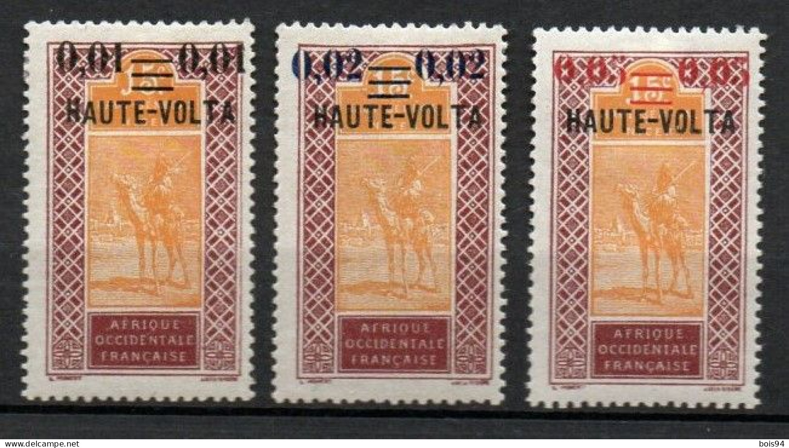 HAUTE-VOLTA 1922 .  N°s 18 , 19 , 20 . Neufs *(MH) . - Ongebruikt