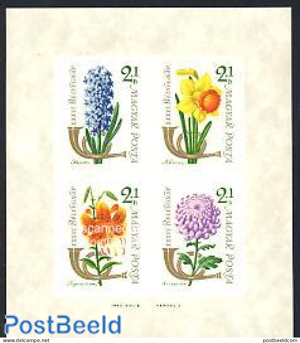 Hungary 1963 Stamp Day S/s Imperforated, Mint NH, Nature - Flowers & Plants - Stamp Day - Nuovi